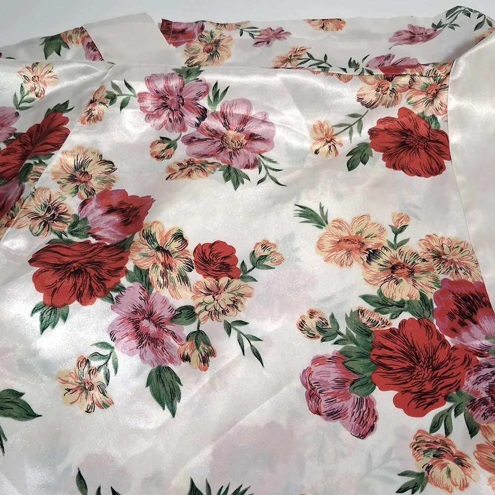 Victoria Secret Floral‎ Satin Romantic Kimono Robe 90's Y2K